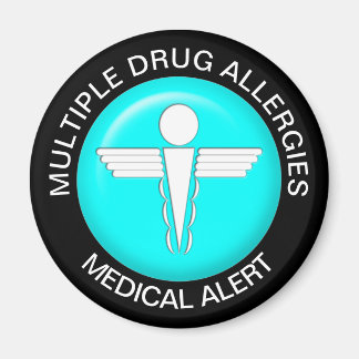 Många Drug Allergies Magnet