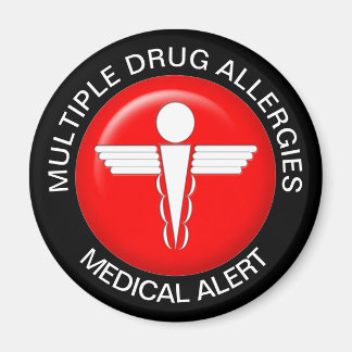 Många Drug Allergies Magnet