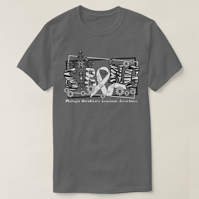 Många Exostosser Medvetenhet om kor-band Strong h T Shirt (Design framsida)