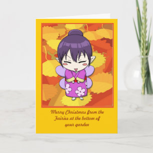 Manga Fairies Kokeshi fairy Helgkort