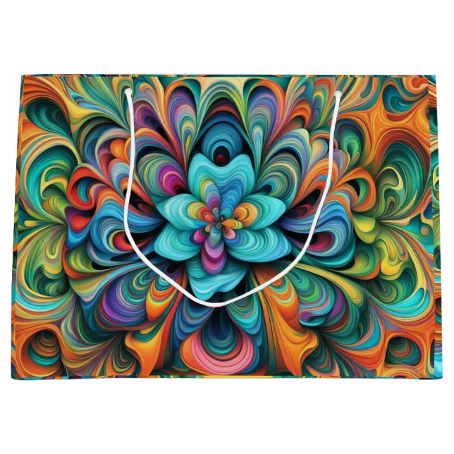 Många Färg-blommor Abstrakt design (Framsidan)