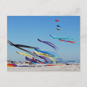Många Färg Kites Vykort