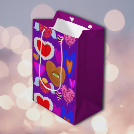 Många färgade hjärtan Valentine