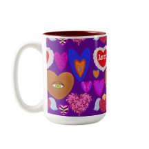 Många färgade hjärtan Valentine