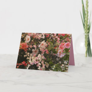 Många färgblommor Tillfällen Blank Hälsning Kort