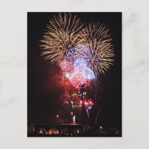 Många Fireworks Vykort