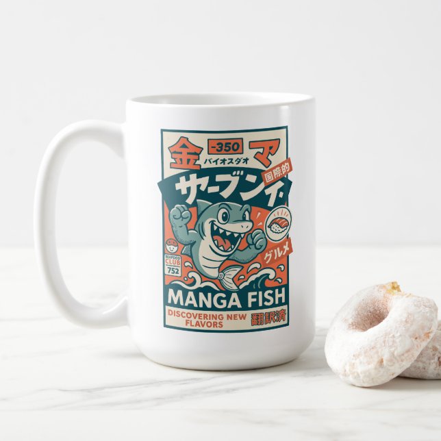 Manga Fish Kaffemugg (Med munk)