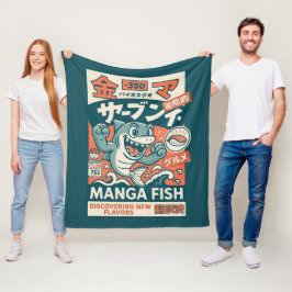 Manga fisk fleecefilt
