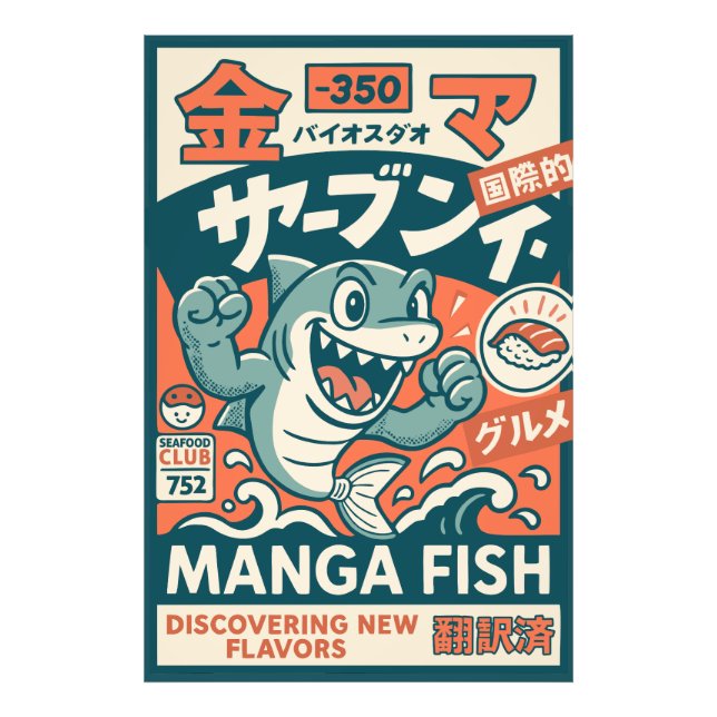 Manga fisk fototryck (Framsidan)