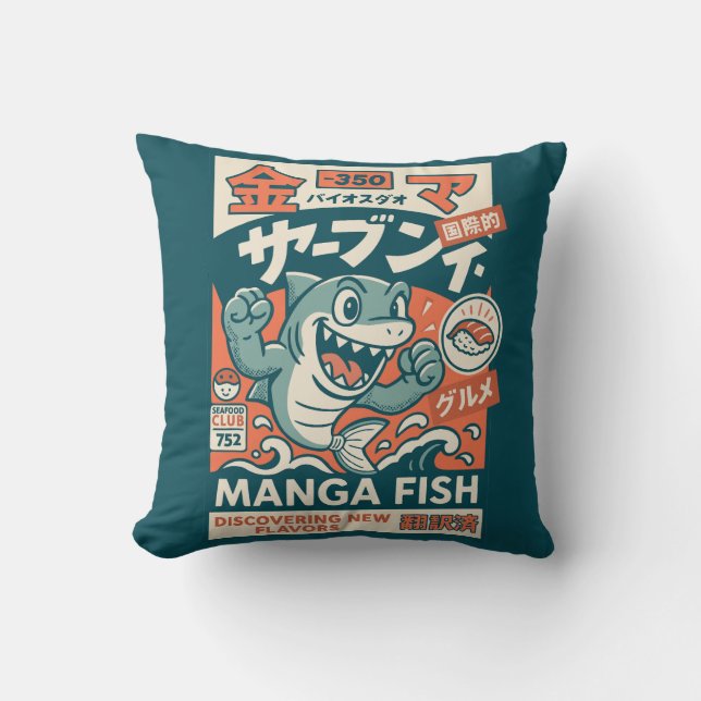 Manga fisk kudde (Framsida)