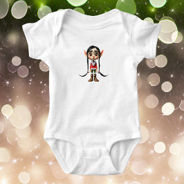 Manga Flicka Jul Tomte Baby Bodysuit T Shirt