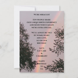 Många födelsedag - platta hälsningskort