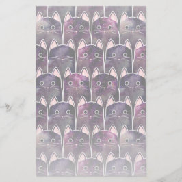 Många Galaxy Cats Mönster Brevpapper
