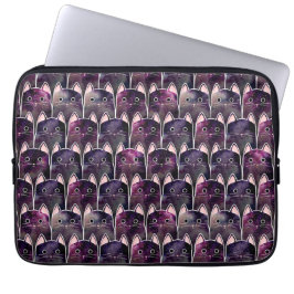Många Galaxy Cats Mönster Laptop Fodral