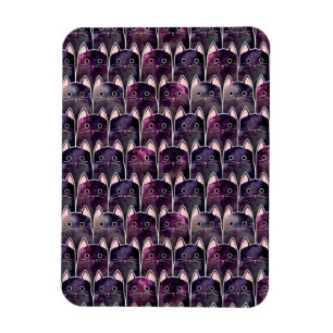 Många Galaxy Cats Mönster Magnet
