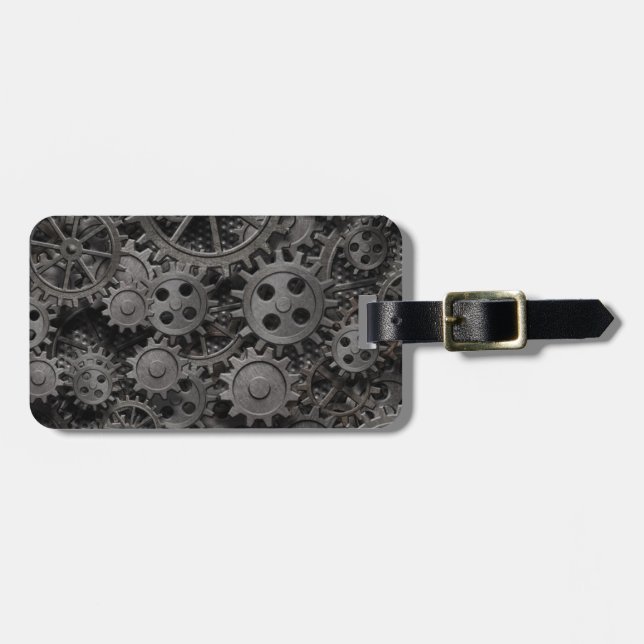 Många gamla rostade växlar från metall eller maski bagagebricka (Horisontell Framsida)