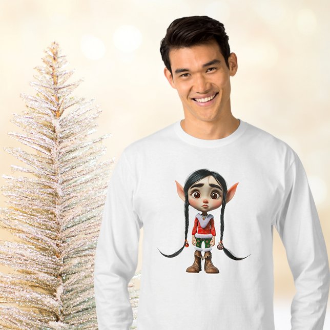 Manga Girl jul jul Elf Manar T Shirt (Skapare uppladdad)