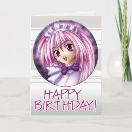 Manga Girl Maid Birthday Kort