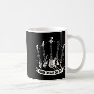 Många gitarrer En hustru Rolig Musiker Gitarrist H Kaffemugg