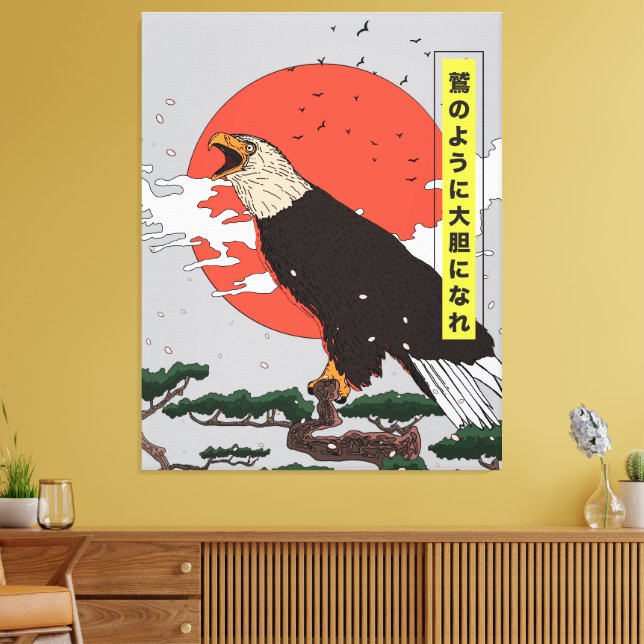 Manga Golden Eagle Canvastryck (Insitu (Vardagsrum))