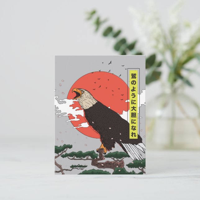 Manga Golden Eagle Meddelande Vykort (Stående Fram)