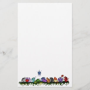 många gulliga drakar brevpapper