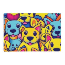 Många gult hundar lycklig hundar