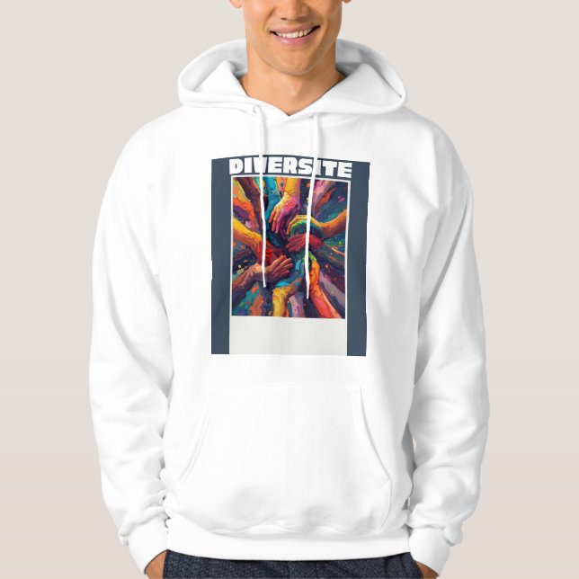 Många händer, en framtid – Mångfald Hoodie (Framsida)