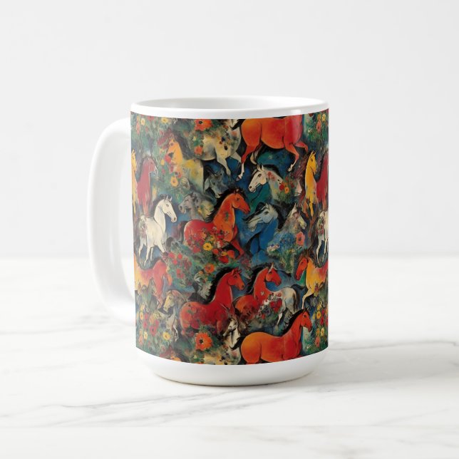 Många hästar I Kaffemugg (Framsida vänster)