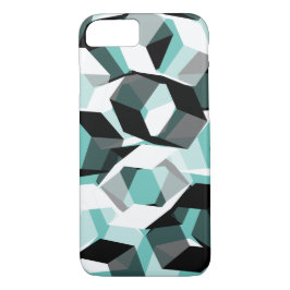 Många hexagoner med färglösa delar på lätta tejp