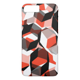 Många hexagoner med missfärgade delar, ljusröda