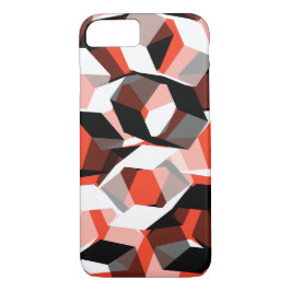 Många hexagoner med missfärgade delar, ljusröda