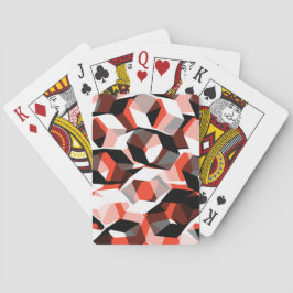 Många hexagoner med missfärgade delar, ljusröda casinokort