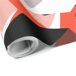 Många hexagoner med missfärgade delar, ljusröda presentpapper