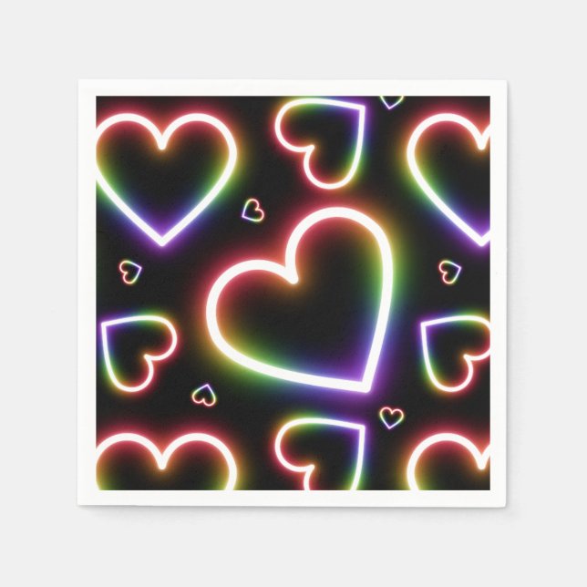 Många hörningar Nyon-tecken Pappersservett (Framsidan)