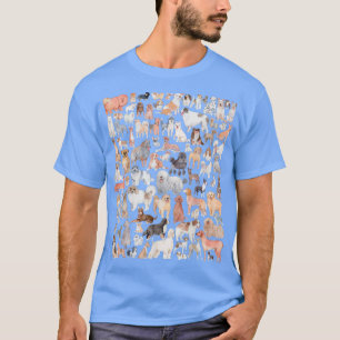Många Hundraser överst för Djurälskare Cute Manar T Shirt