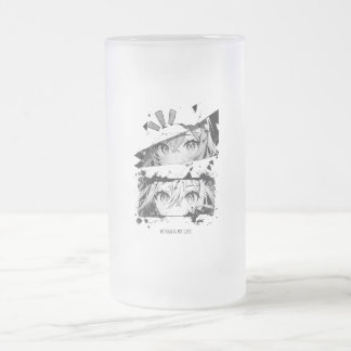 Manga Is My Life Anime Eyes Glitch Art Frostat Ölglas