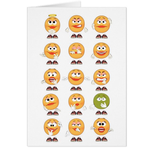 Många känslor hälsningskort (Framsidan)