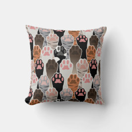 Många Kat Tassar Mönster Kudde