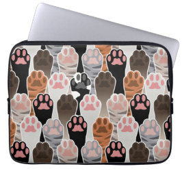 Många Kat Tassar Mönster Laptop Fodral