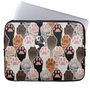 Många Kat Tassar Mönster Laptop Fodral