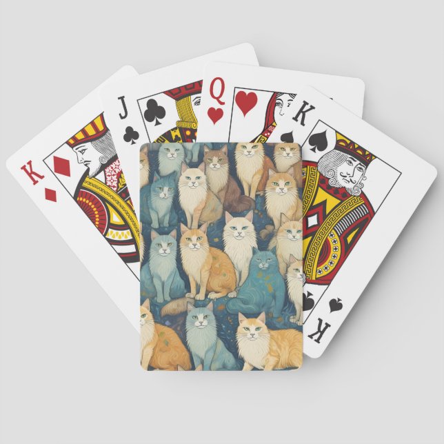 Många katter casinokort (Baksidan)