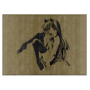 Manga, Kattflicka Neko Pelsjakt Kawaii Loli