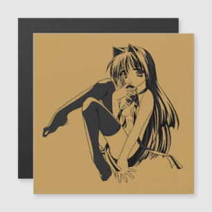 Manga, Kattflicka Neko Pelsrock Kawaii Loli