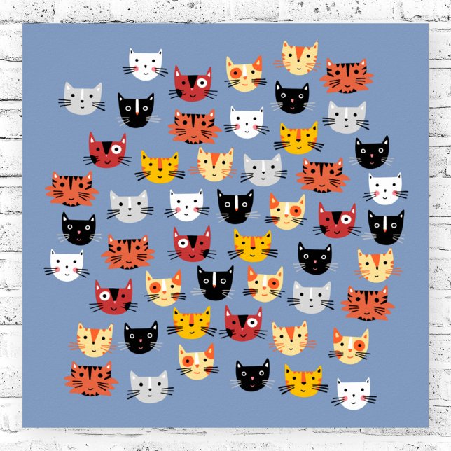 Många Kattunge Poster (Lots of fun kitty cats poster)