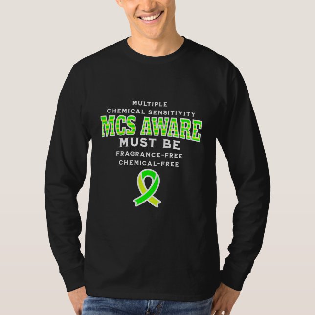 Många Kemisk känslighet MCS-medvetenhet T Shirt (Framsida)