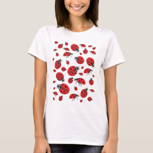 Många Ladybugs Lucky Mönster T Shirt
