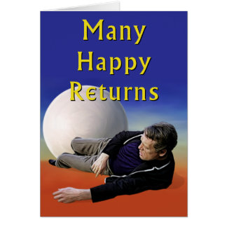 Många lyckligretur hälsningskort