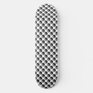 Många månar svart och vit mönster mini skateboard bräda 18,5 cm