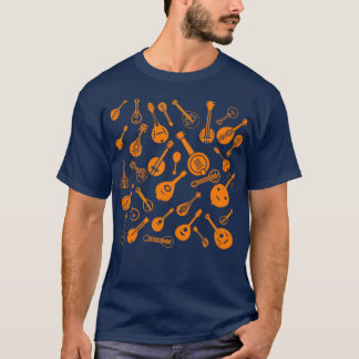 Många Mandolin Orange Färg T Shirt